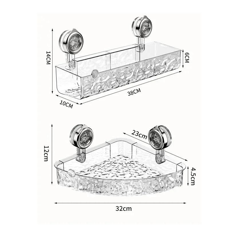 Wall-Mounted Bathroom Organizer – Single-Tier Metal Shelf Emma