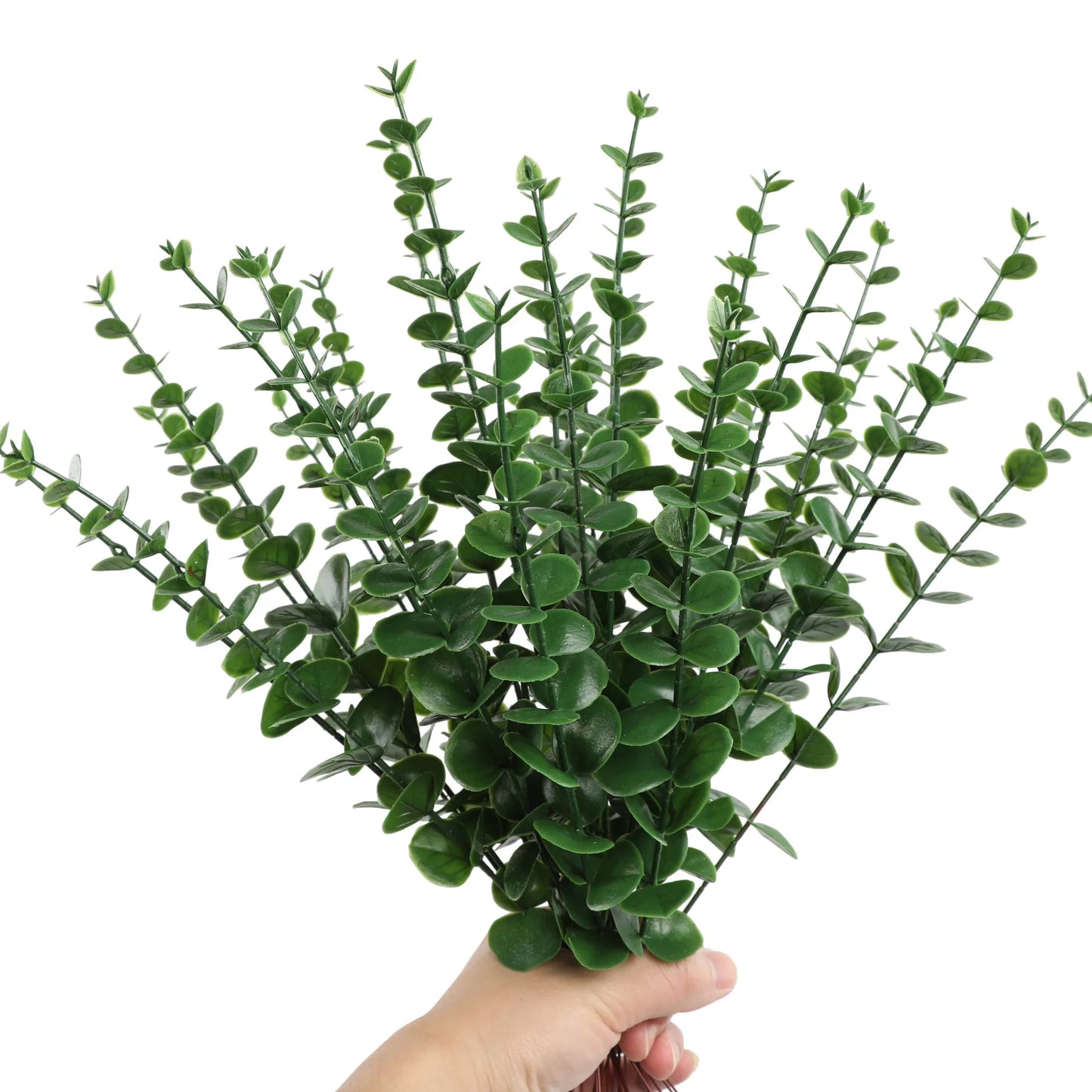 Yannew 12pcs Eucalyptus Stems Silver Emma