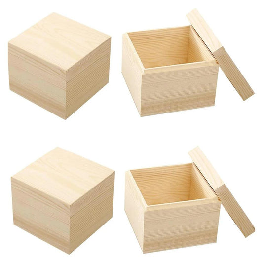 LEENKEA Wooden Storage Box – Perfect for Keepsakes, Gifts, and DIY Personalization Emma