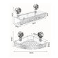 Wall-Mounted Bathroom Organizer – Single-Tier Metal Shelf Emma