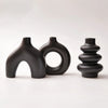 Bohemian Ceramic Vase black Emma