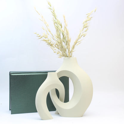 A Set Of Hugging Vase WHITE Emma