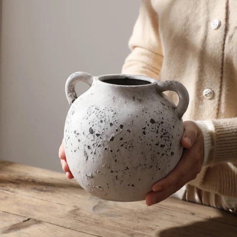Classic Ceramic Tabletop Vase – Porcelain Decorative Ornament Emma