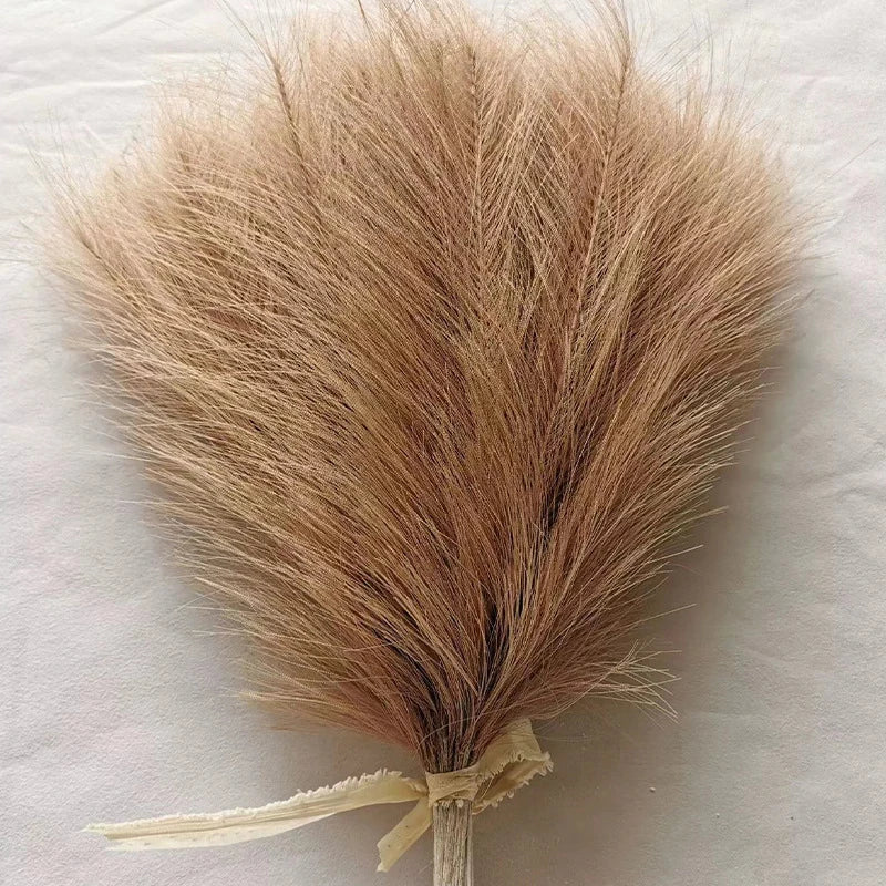 5/10/20pcs 42cm Flower Fluffy Pampas Light coffee Emma