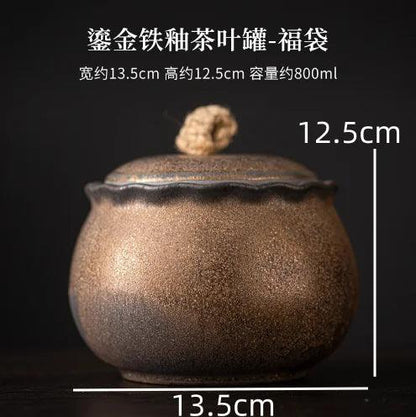 Ceramic Tea Caddy – Moistureproof Sealed Jar for Tea or Candy E Emma