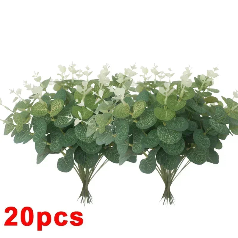 36/10pcs Eucalyptus Stems Green Leaves 20PCS-Green(B) Emma