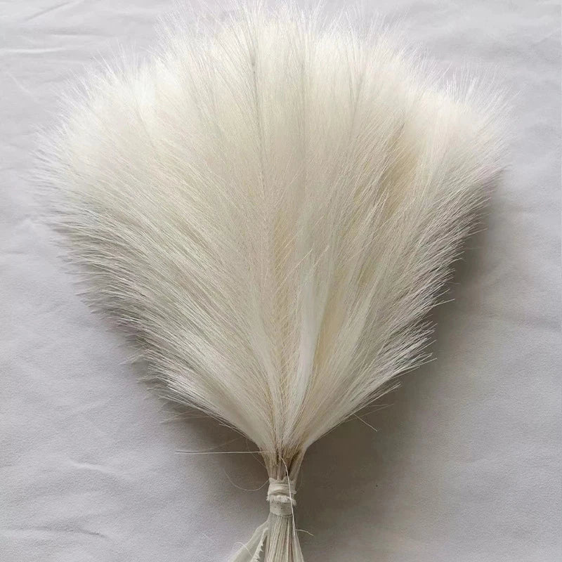 5/10/20pcs 42cm Flower Fluffy Pampas Milky white Emma
