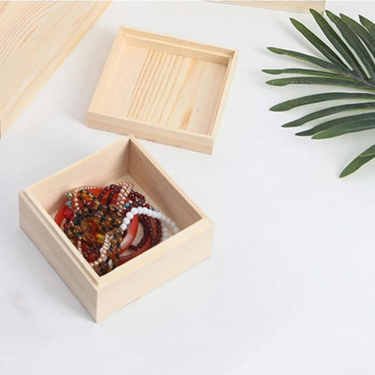 LEENKEA Wooden Storage Box – Perfect for Keepsakes, Gifts, and DIY Personalization Emma