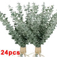 36/10pcs Eucalyptus Stems Green Leaves 24PCS-Green White(A) Emma