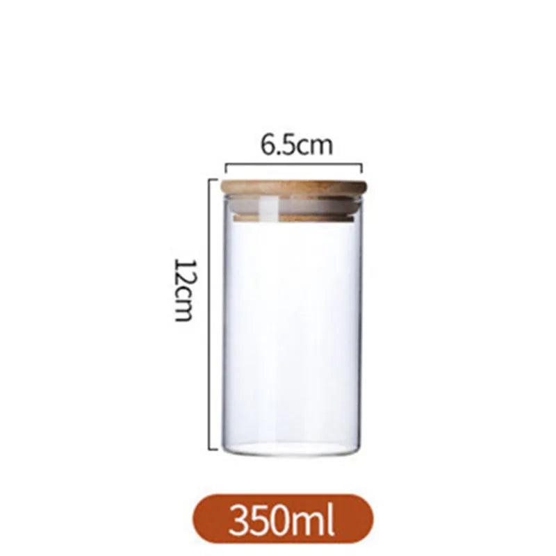 Refillable Seasoning Bottle – Minimalist Glass Jar with Bamboo Lid 350ml China Emma