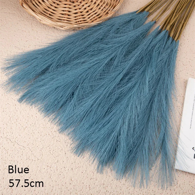 10pcs Flower Pampas Grass Plant blue 10PCS Emma