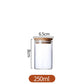 Refillable Seasoning Bottle – Minimalist Glass Jar with Bamboo Lid 250m China Emma