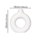 Flat Minimalist Vase Donut Shape White Medium Emma
