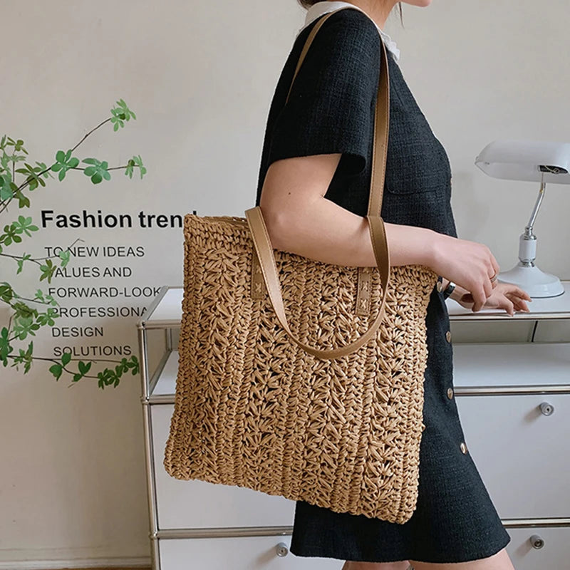 Trama — Tote de líneas cuadradas— Emma Market, imagen 3