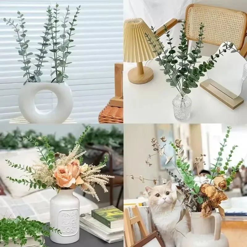 36/10pcs Eucalyptus Stems Green Leaves Emma