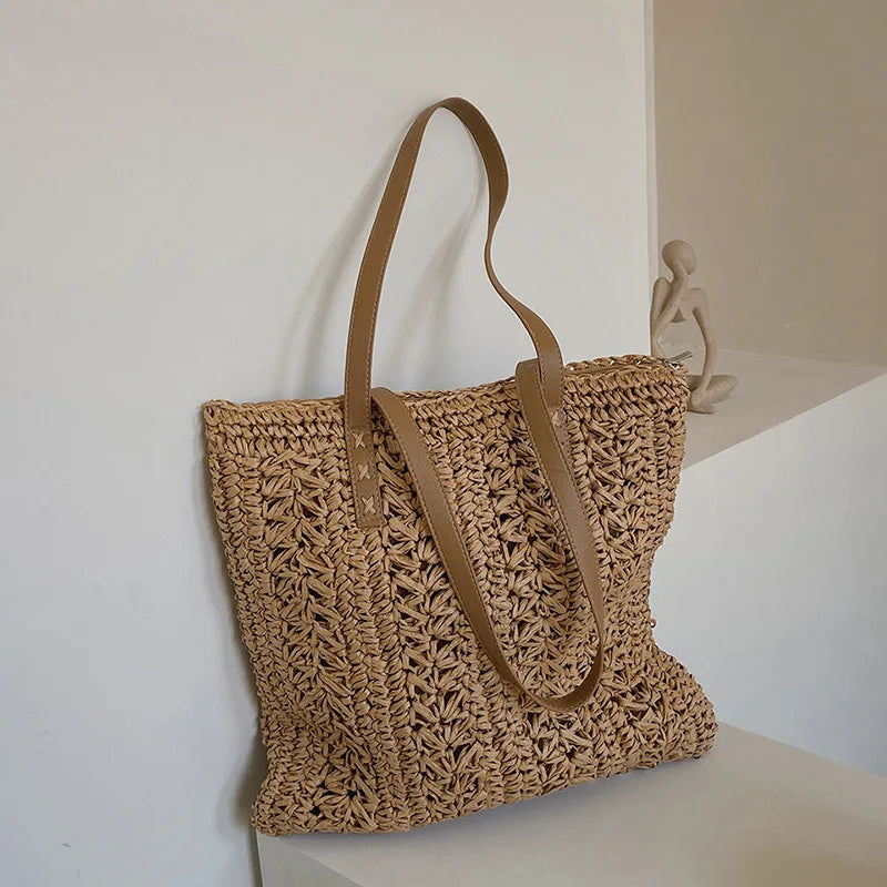 Trama — Tote de líneas cuadradas