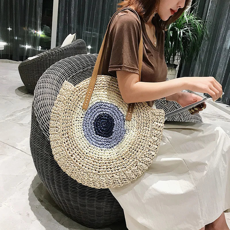 Luna — Bolso circular tejido