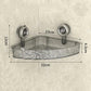 Wall-Mounted Bathroom Organizer – Single-Tier Metal Shelf Transparent Grey B Emma