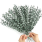Yannew 12pcs Eucalyptus Stems Silver Emma