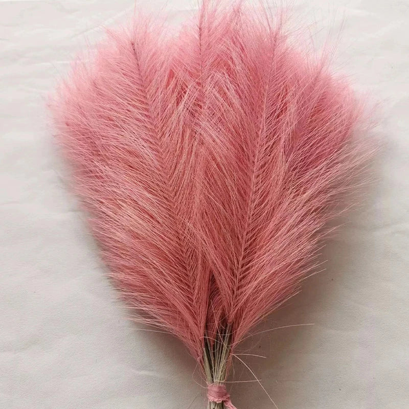 5/10/20pcs 42cm Flower Fluffy Pampas Dark pink Emma