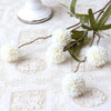 5 Heads Dandelion Flowers Bridal white Emma