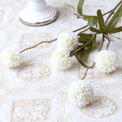 5 Heads Dandelion Flowers Bridal white Emma