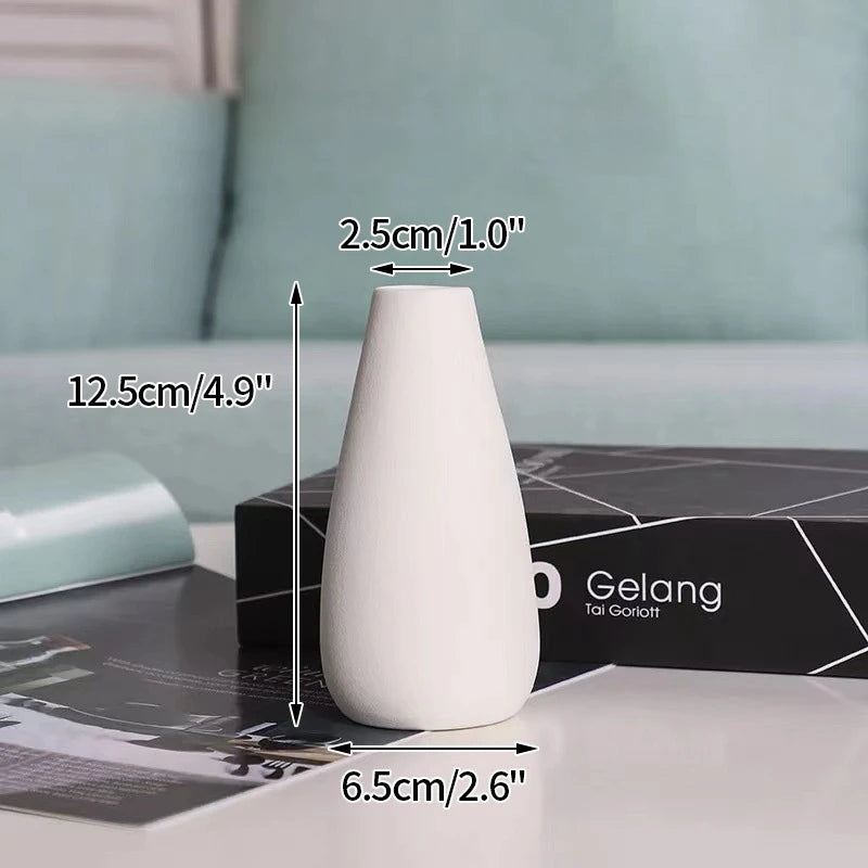 White Ceramic Vases Vasen Ornaments Emma