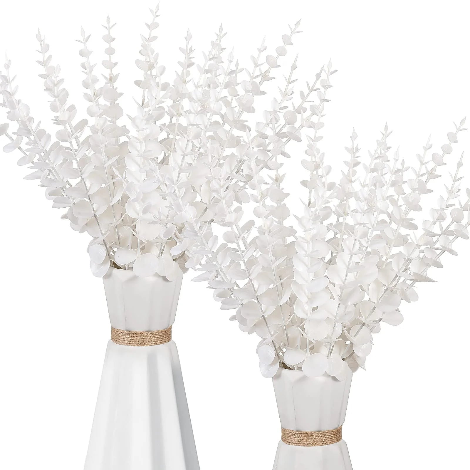 Yannew 12pcs Eucalyptus Stems Silver Emma