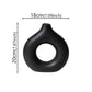 Flat Minimalist Vase Donut Shape Black Medium Emma