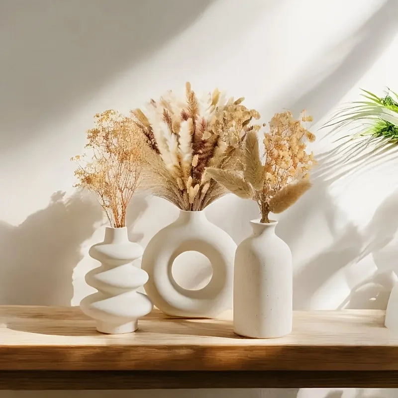 Set Of 3 White Ceramic Emma