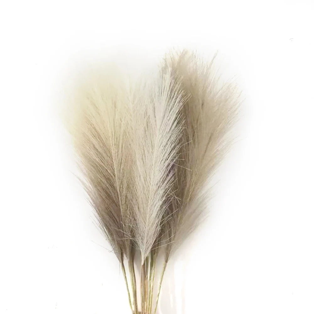 6pcs Pampas Grass Decor Flowers 3color Mixed 6PCS PACK Emma