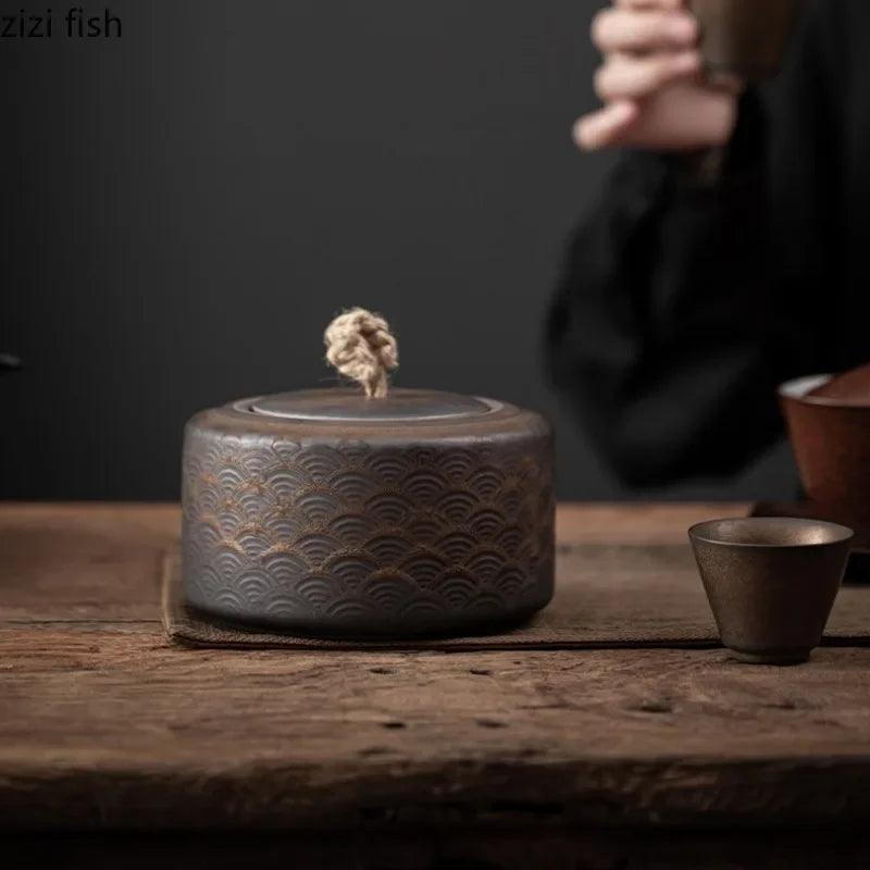 Ceramic Tea Caddy – Moistureproof Sealed Jar for Tea or Candy Emma