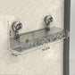 Wall-Mounted Bathroom Organizer – Single-Tier Metal Shelf Transparent Grey A Emma