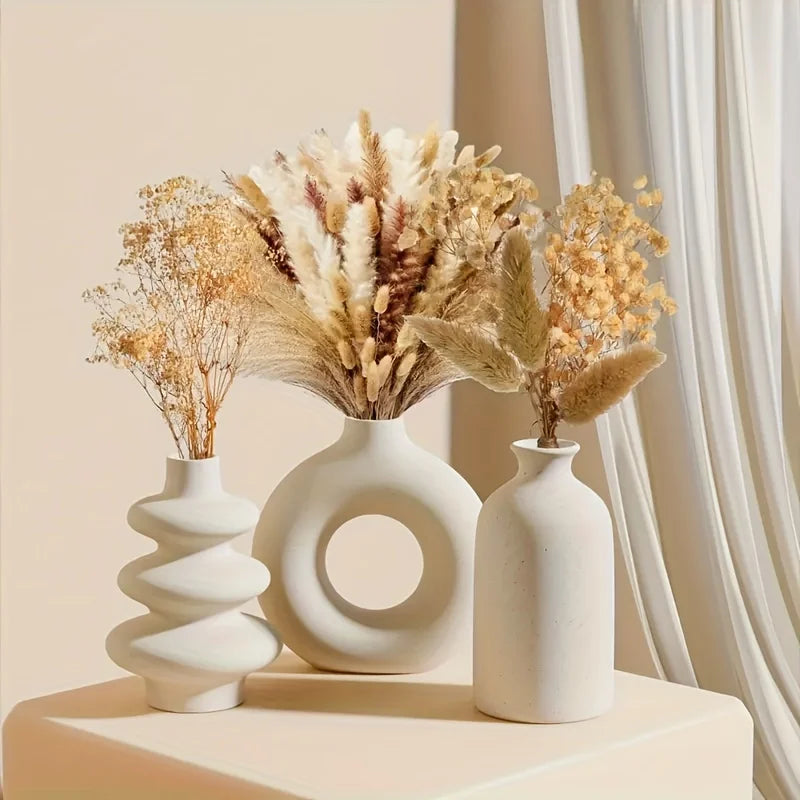 Set Of 3 White Ceramic Emma
