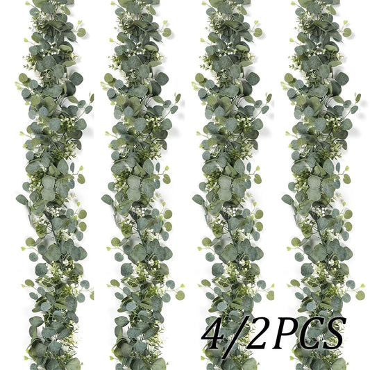 1/2/4pcs Eucalyptus Hanging Garland White Emma