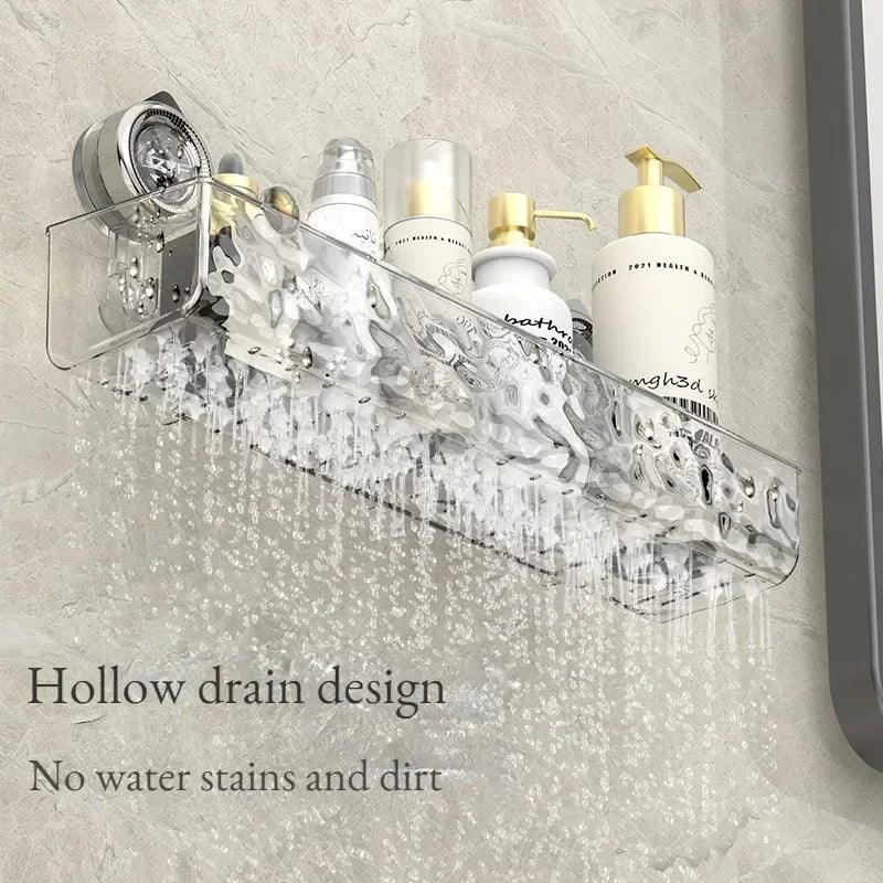 Wall-Mounted Bathroom Organizer – Single-Tier Metal Shelf Emma