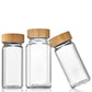 Refillable Seasoning Bottle – Minimalist Glass Jar with Bamboo Lid Emma
