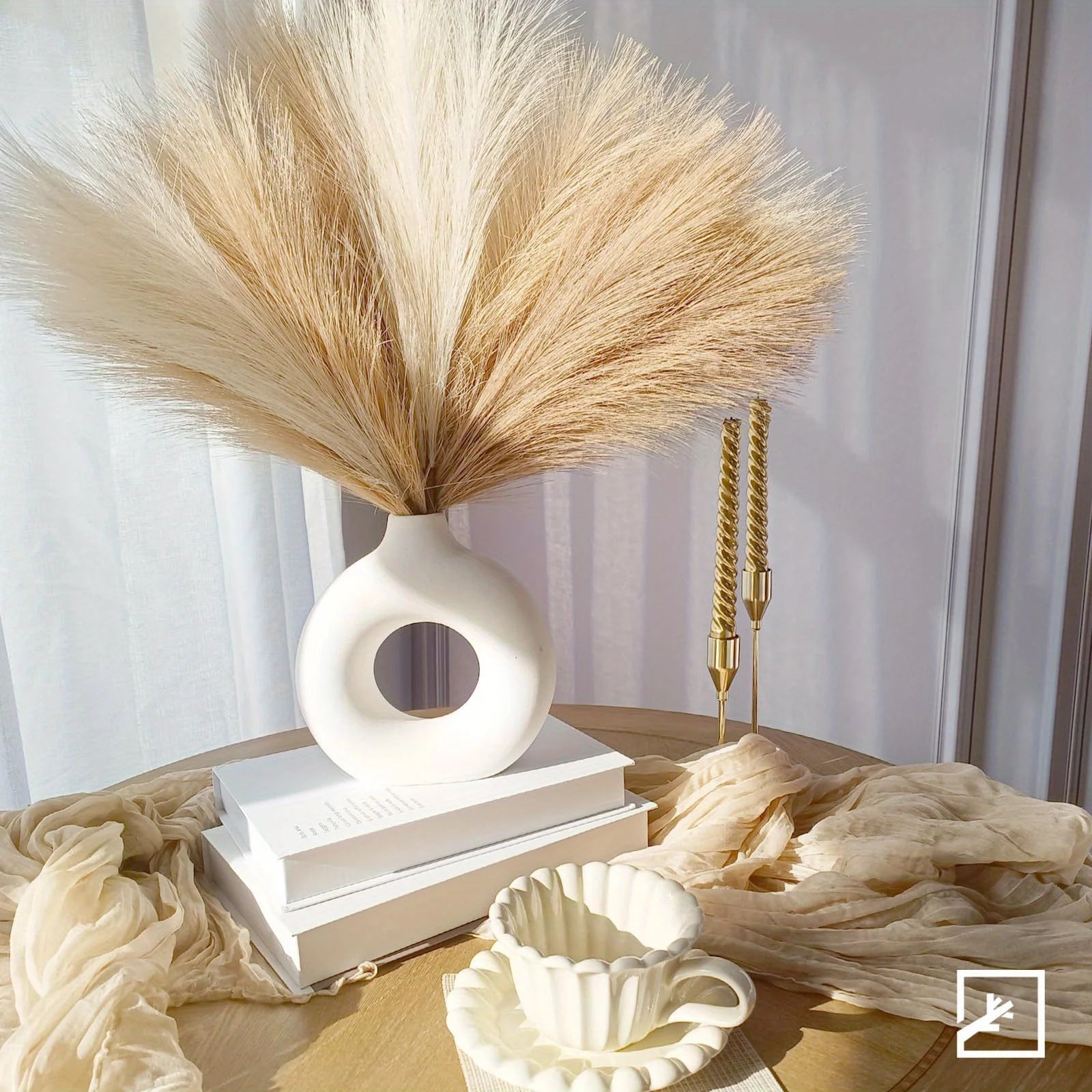 6pcs Pampas Grass Decor Flowers Emma