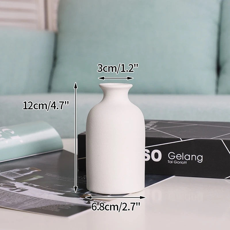 White Ceramic Vases Vasen Ornaments A2-0802 Emma