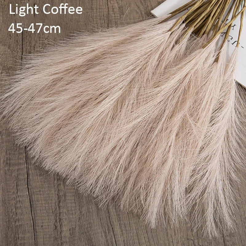 10pcs Flower Pampas Grass Plant lightcoffee 10PCS Emma