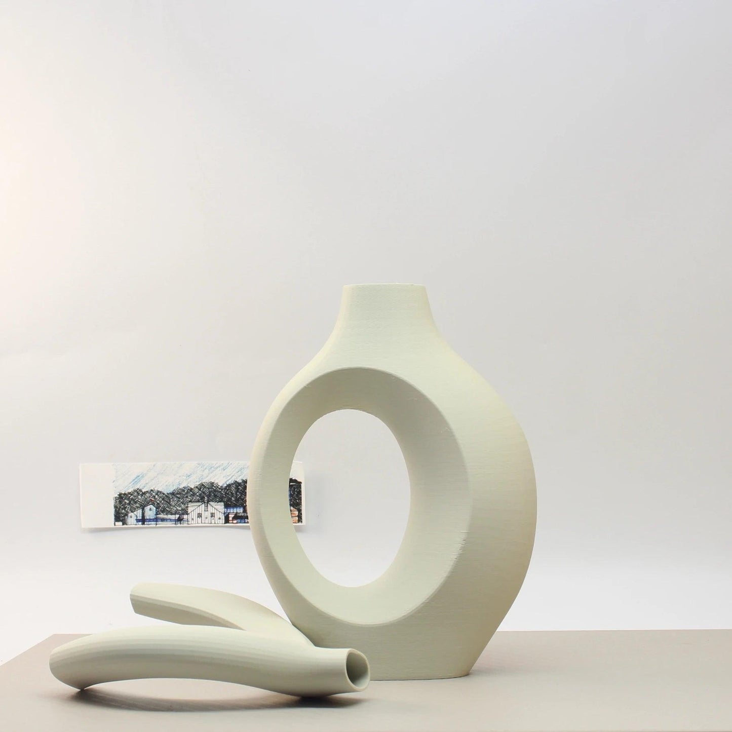 3D Printed Hug Vases – Set of 3 Minimalist Eco-Friendly Decor Emma