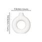 Flat Minimalist Vase Donut Shape White Small Emma
