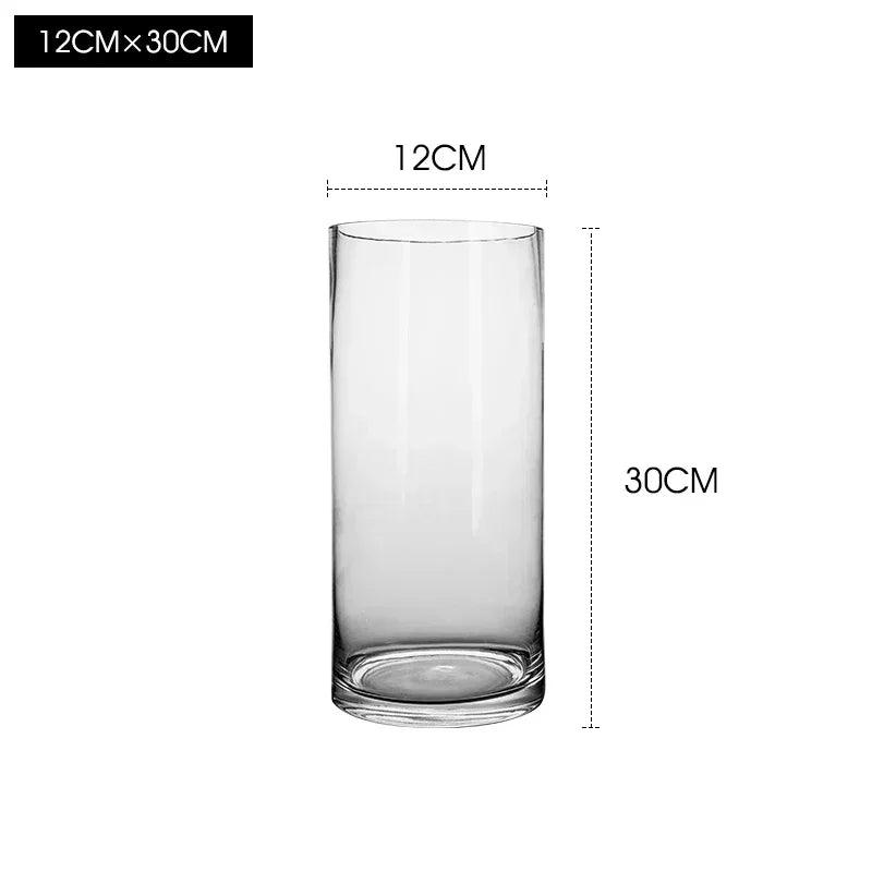 Classic Glass Vase – Large Decorative Crystal Centerpiece 30X12cm Emma