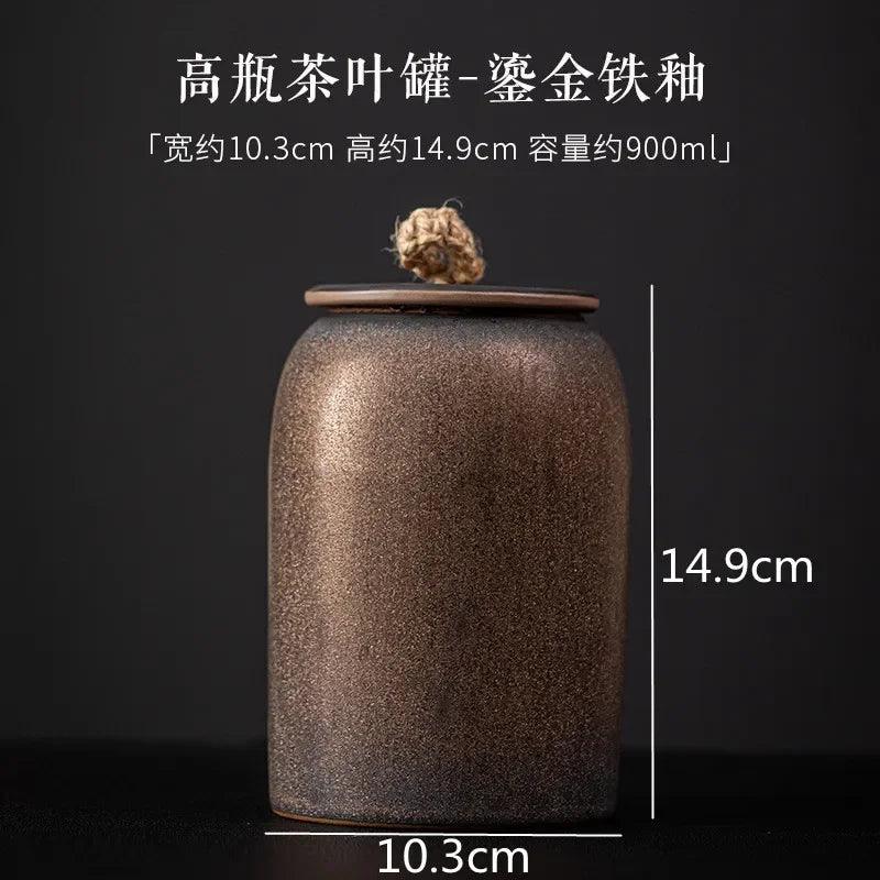 Ceramic Tea Caddy – Moistureproof Sealed Jar for Tea or Candy C Emma