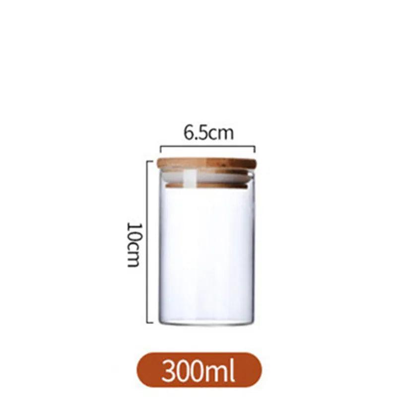 Refillable Seasoning Bottle – Minimalist Glass Jar with Bamboo Lid 300ml China Emma
