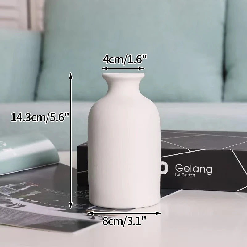 White Ceramic Vases Vasen Ornaments A1-0802 Emma