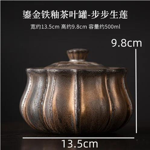 Ceramic Tea Caddy – Moistureproof Sealed Jar for Tea or Candy D Emma