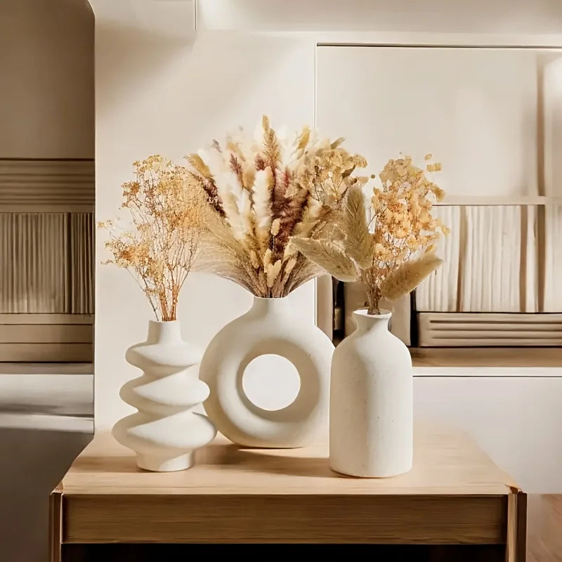 Set Of 3 White Ceramic Emma