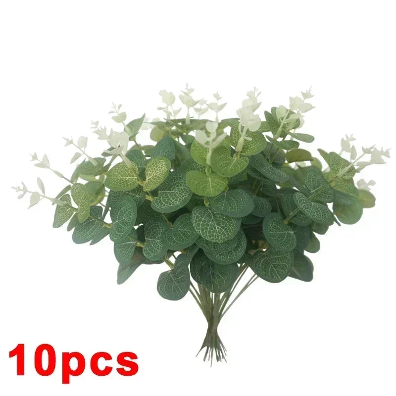 36/10pcs Eucalyptus Stems Green Leaves 10PCS-Green(B) Emma