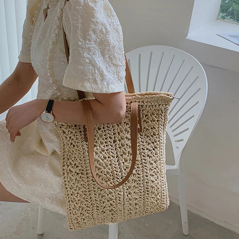 Trama — Tote de líneas cuadradas— Emma Market, imagen 2